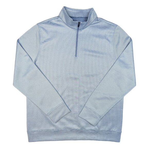 HICKEY FREEMAN 1/4 ZIP PULLOVER SIZE L GRAY STRIPED GOLF LONG SLEEVE JACKET MENS - Picture 1 of 5